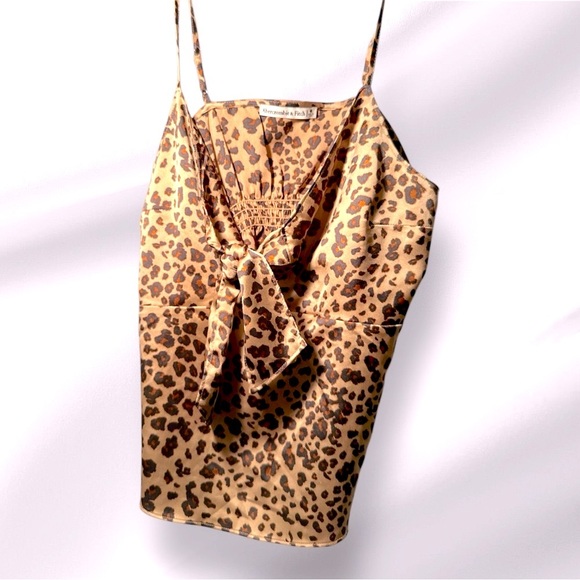 Abercrombie & Fitch Silky Soft Animal Print Spaghetti Strap Top - Picture 2 of 7